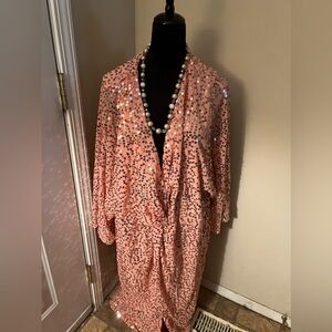 Boohoo Special Occasion  Sequin Dress in rose, size US 24 NWT Ponk